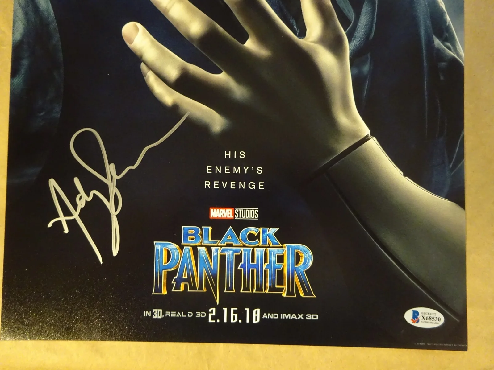 Andy Serkis — Signed Andy Serkis Autographed Black Panther 12"x18" Photo Beckett BAS COA, изображение 4
