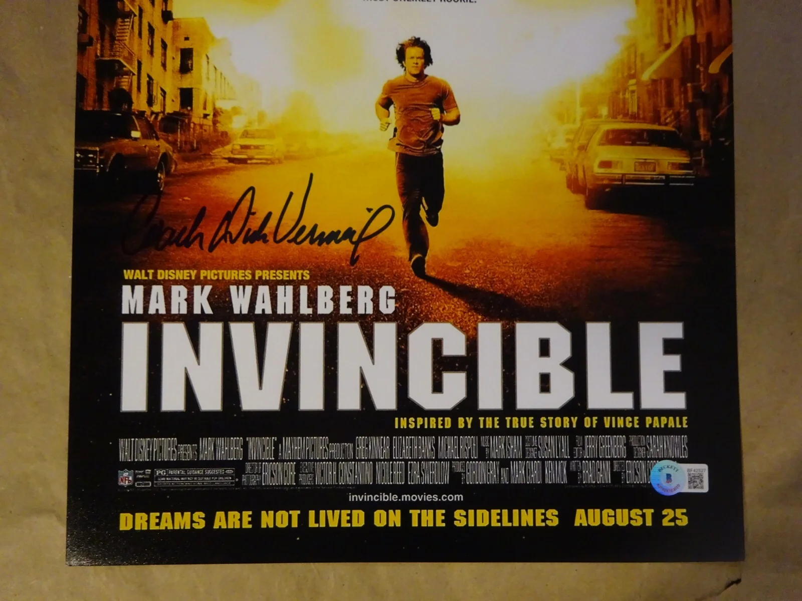 Coach Dick Vermeil — Signed Coach Dick Vermeil Autographed Invincible 12"x18" Photo Beckett BAS COA, изображение 3