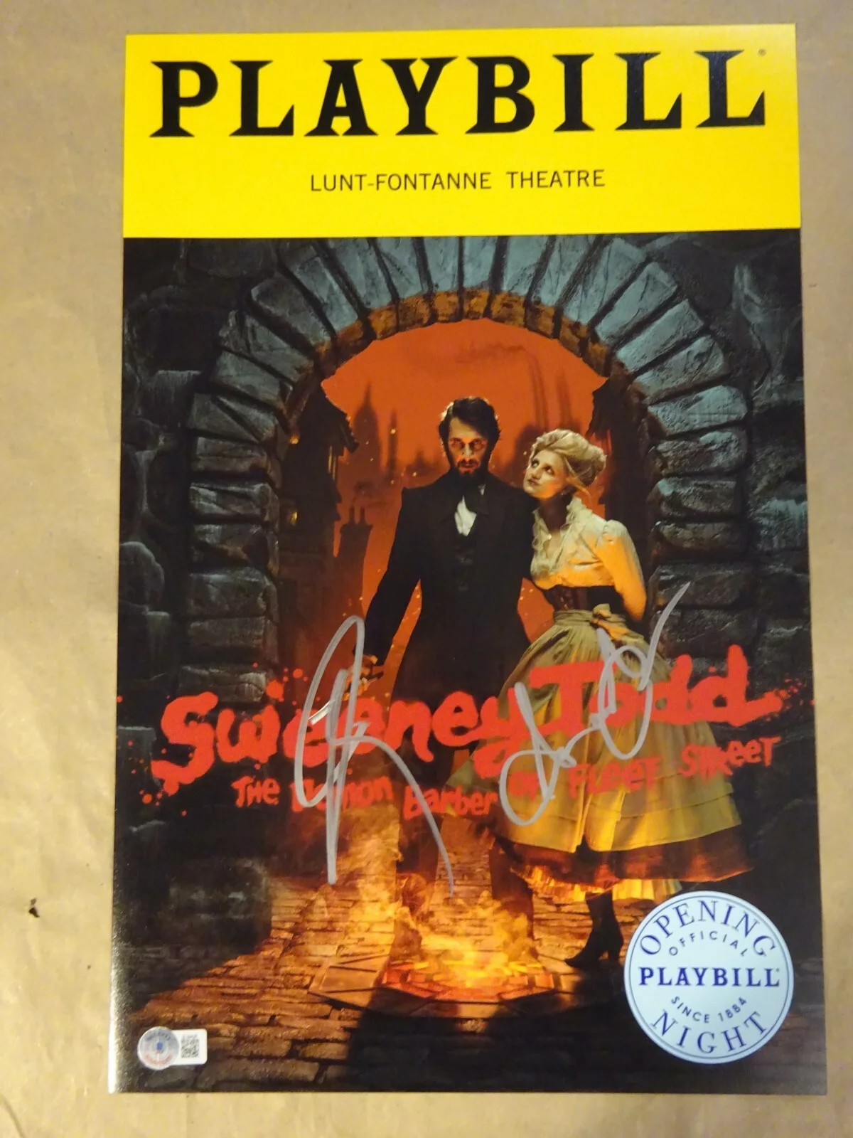 Josh Groban & Annaleigh Ashford — Sweeney Todd 11x17 Photo Signed By Josh Groban & Annaleigh Ashford BAS COA