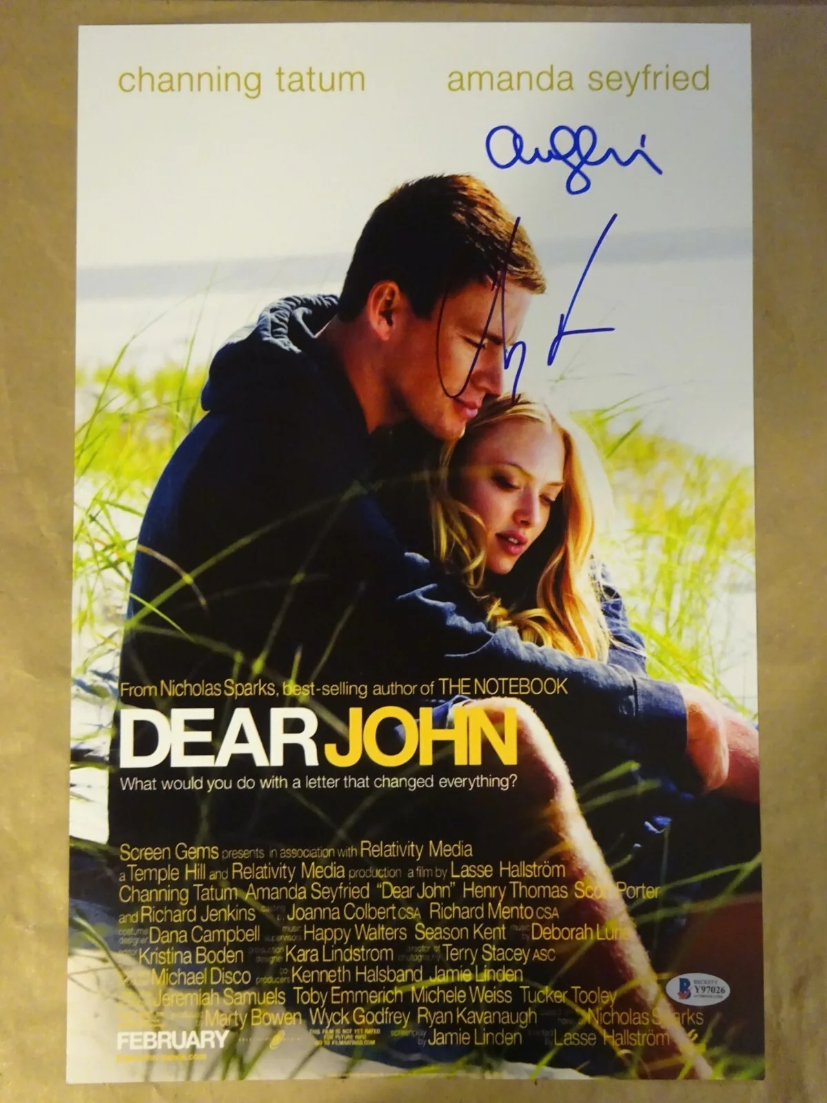Channing Tatum, Amanda Seyfried — Signed Channing Tatum Amanda Seyfried Autographed 11x17 Dear John Photo BAS COA, изображение 2