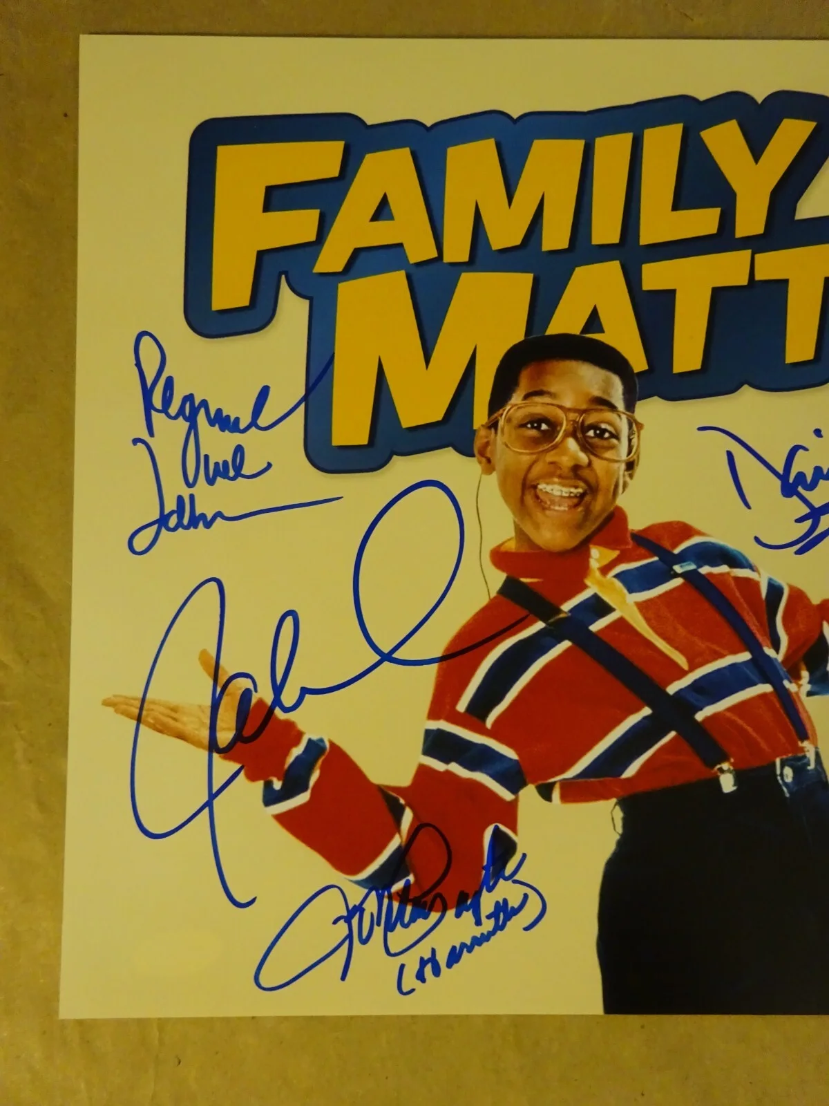 Jaleel White, Reginald VelJohnson, Jo Marie Payton — Autographed Family Matters Cast Signed By 5 - 11"x14" Photograph JSA COA + Proof, изображение 4