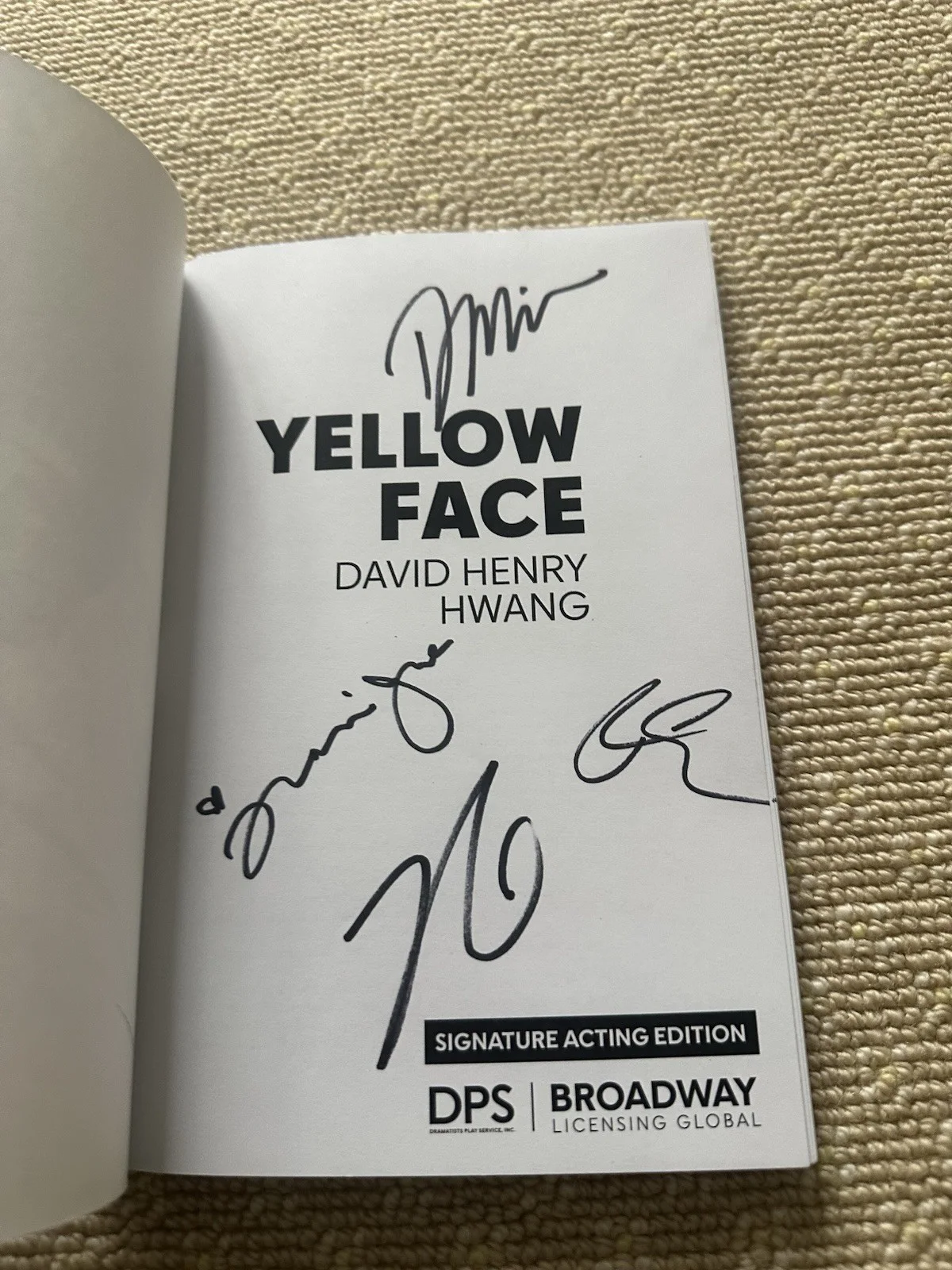 Yellowface Signed Broadway Script, image 2