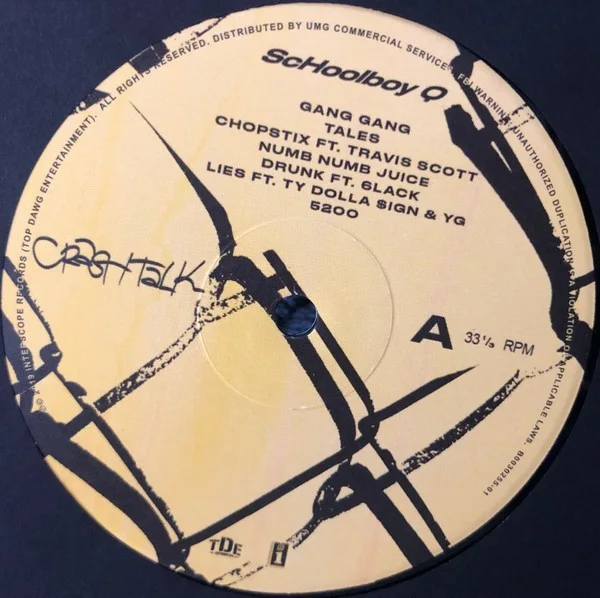 Schoolboy Q Autograph and Crash Talk Vinyl, image 5