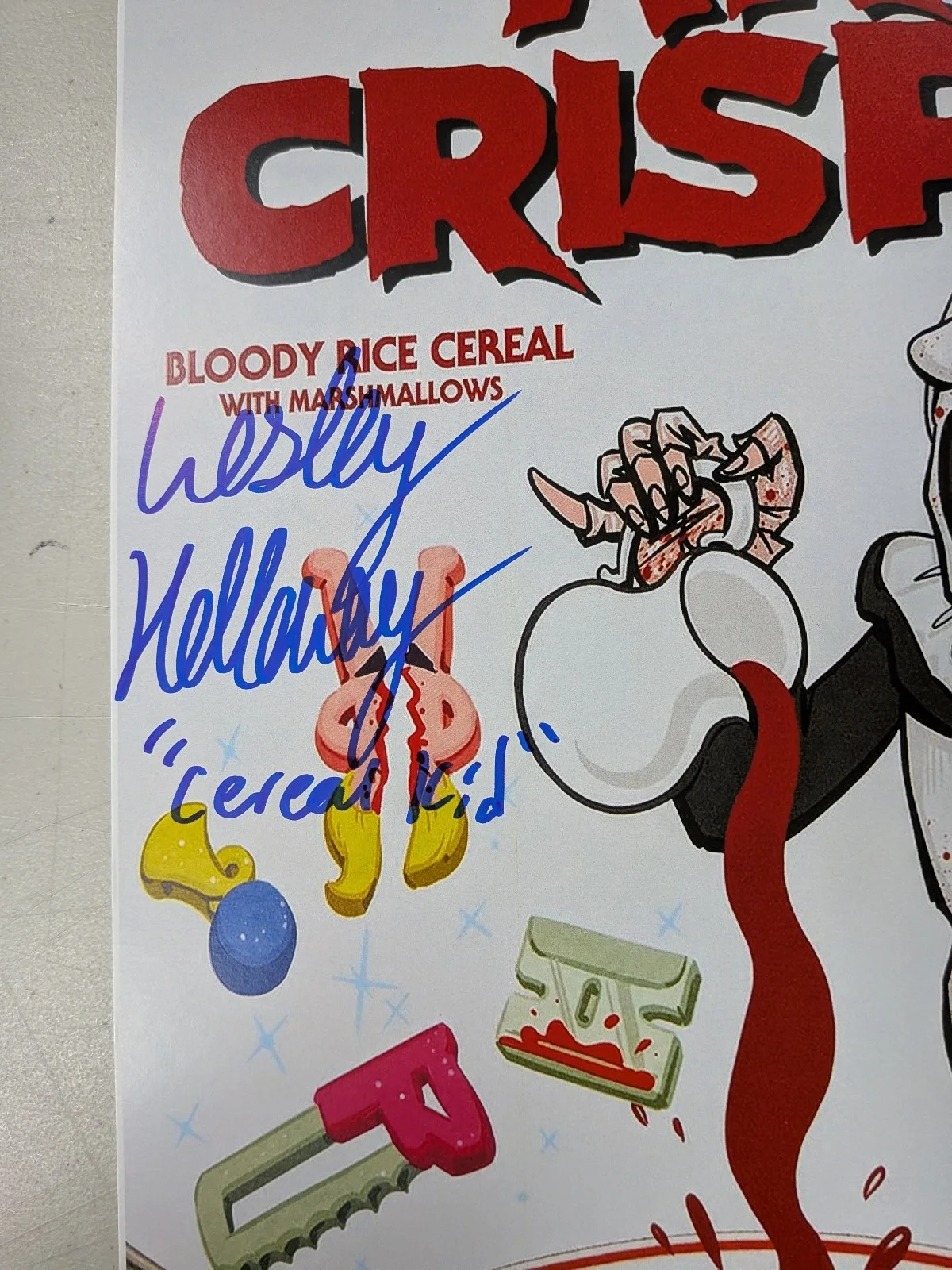 WESLEY HOLLOWAY Signed 11x17 Photo Cereal Kid Terrrifier Autograph JSA COA, изображение 2
