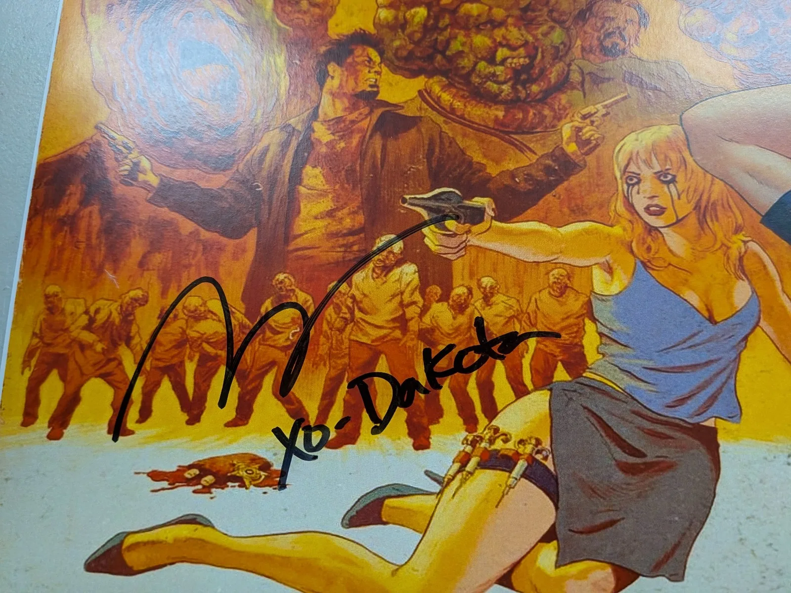 Marley SHELTON Signed Planet Terror 11x17 Movie Photo Poster Inscription JSA B, изображение 2
