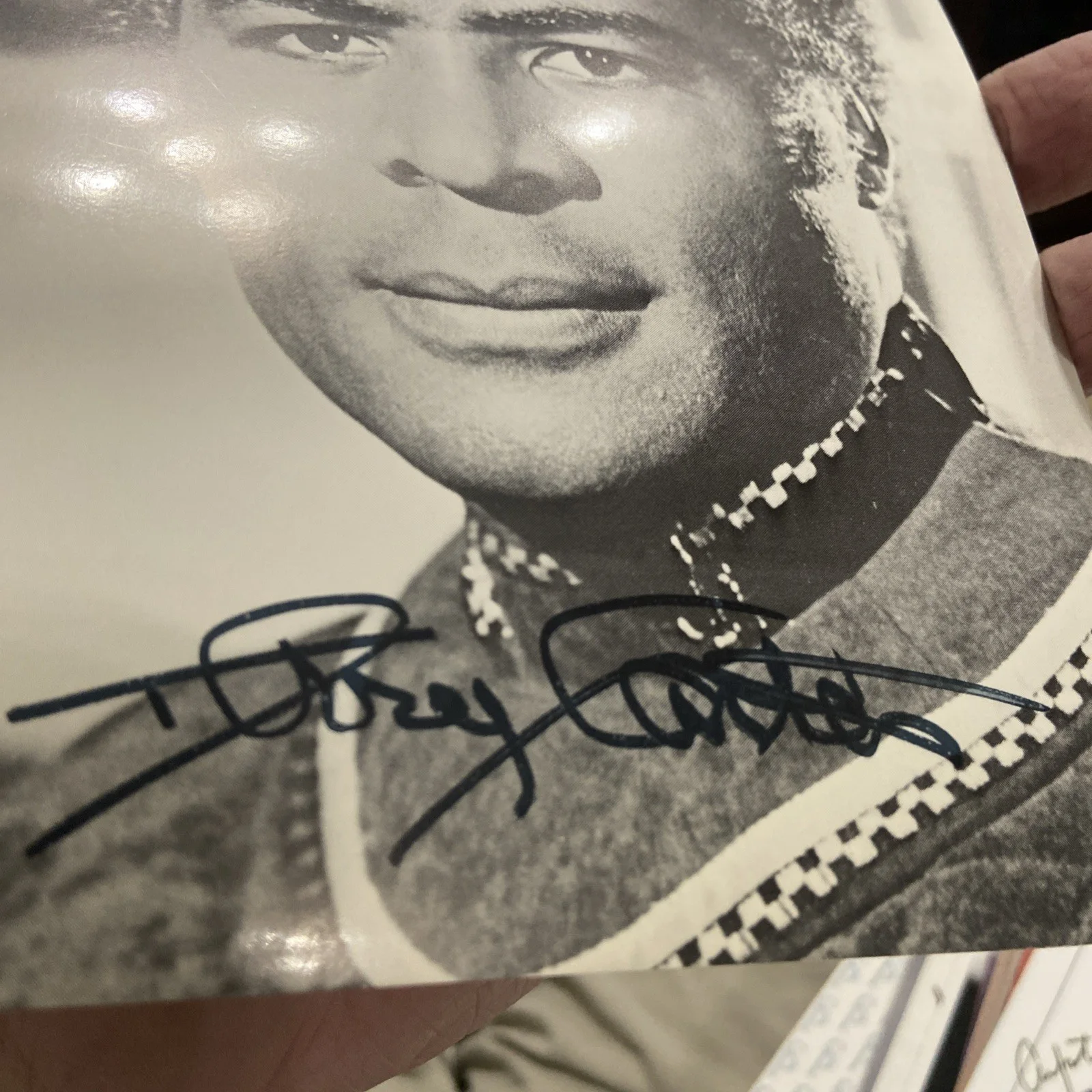TERRY CARTER: Hand Signed Celebrity Photo 5 x 7 b&w photo Battlestar Galactic, изображение 2