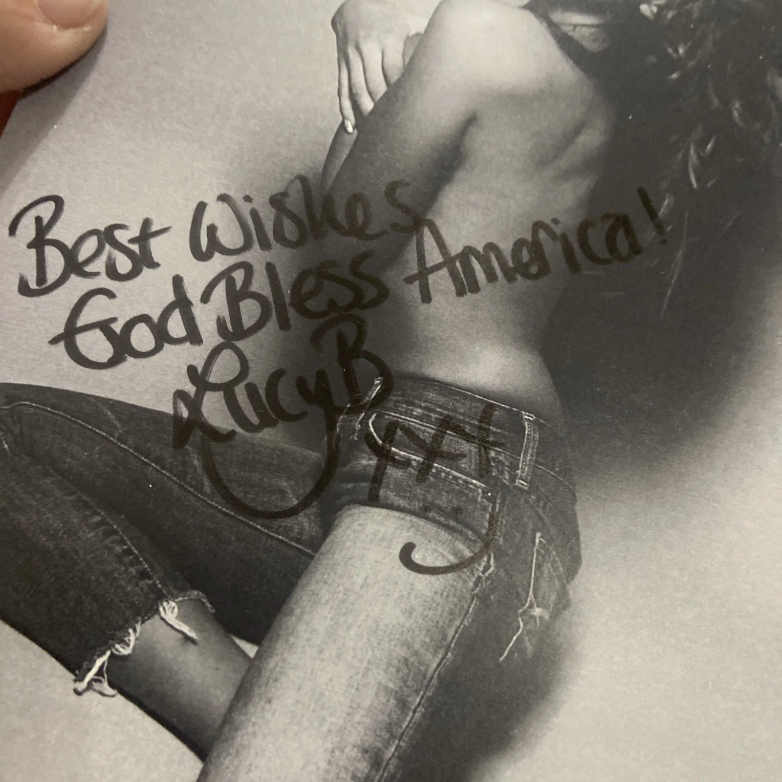 Lucy Becker signed 8x6 Photo Postcard autographed Pic with inscriptions hottie, image 2