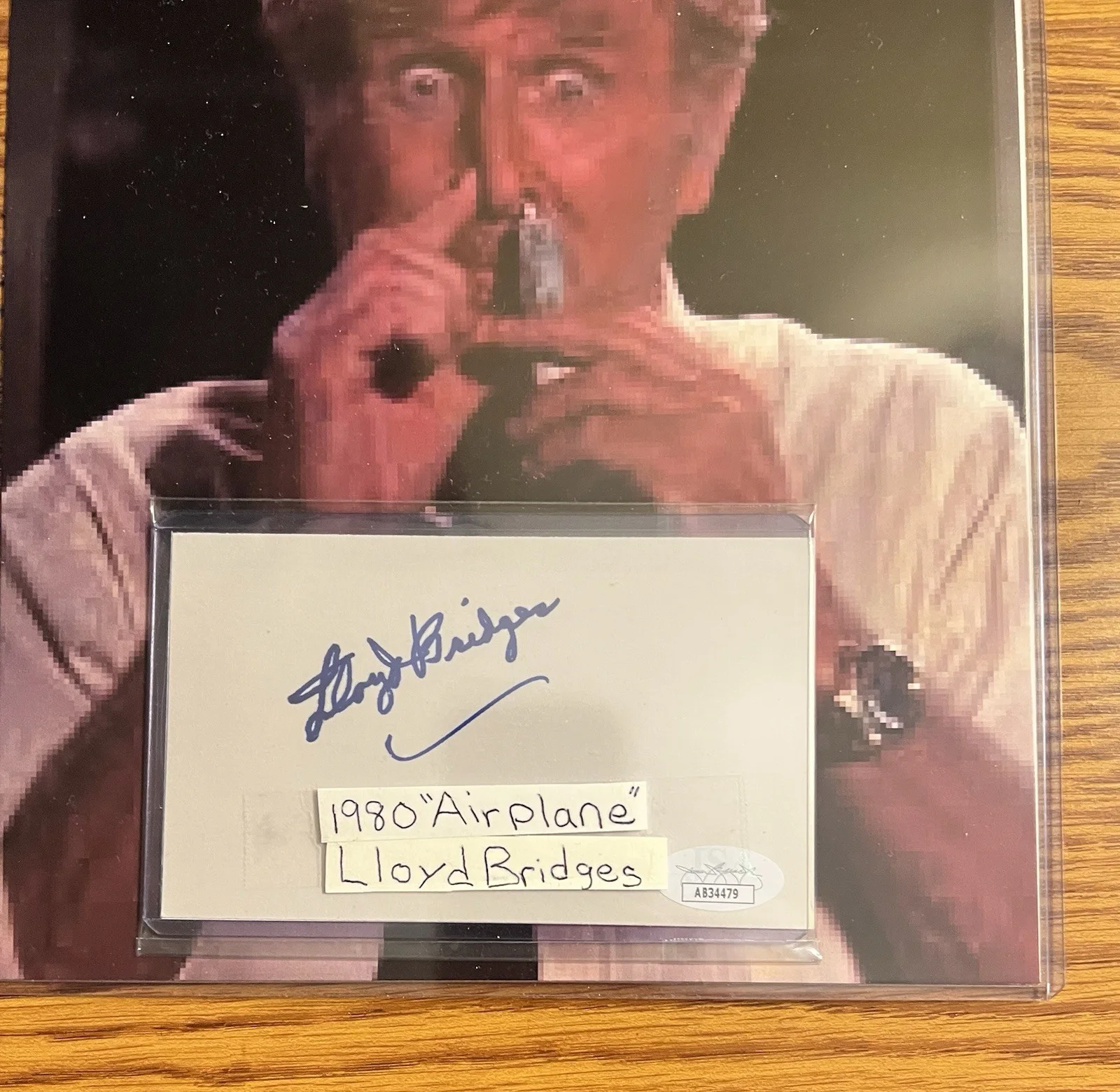LLOYD BRIDGES JSA CERTIFIED SIGNED CUT w 2 AIRPLANE PHOTOS, image 2
