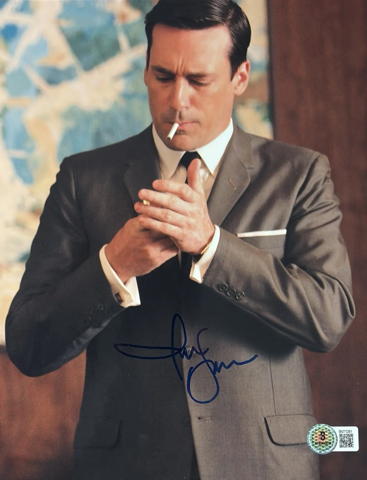 Jon Hamm — Jon Hamm Mad Men Don Draper Signed 8x10 Photo Beckett BAS COA Autograph