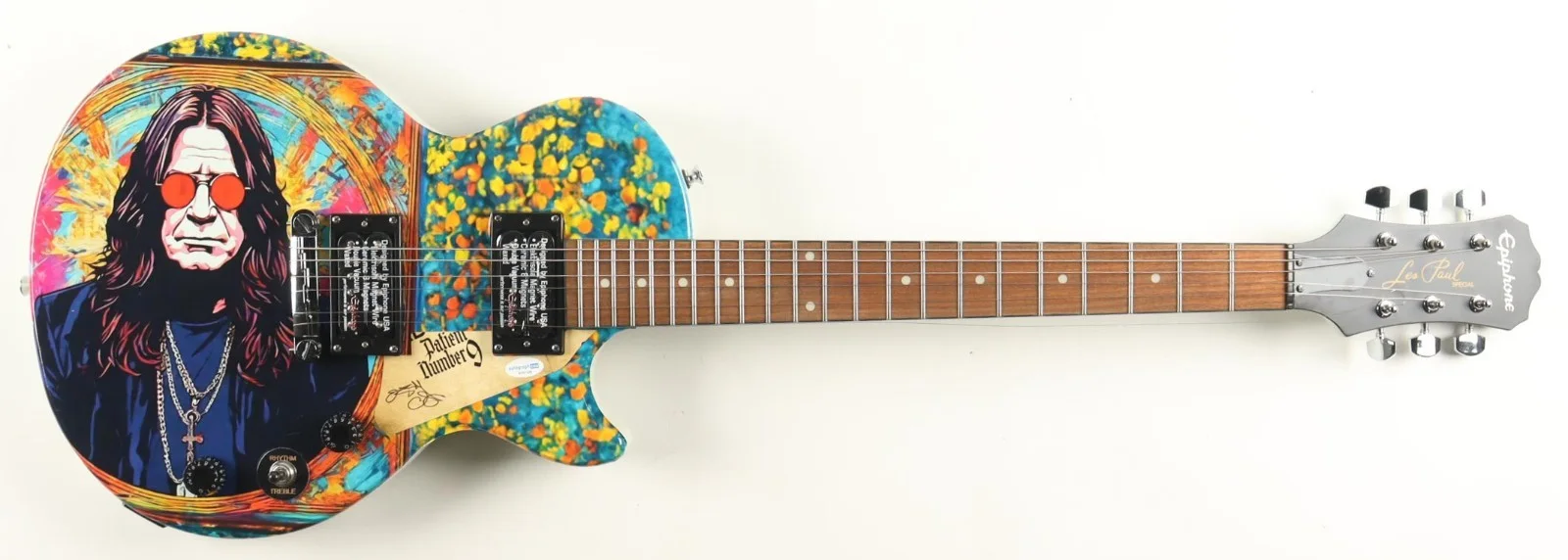 Ozzy Osbourne Signed 39" Custom Electric Guitar (AutographCOA & Real), изображение 3