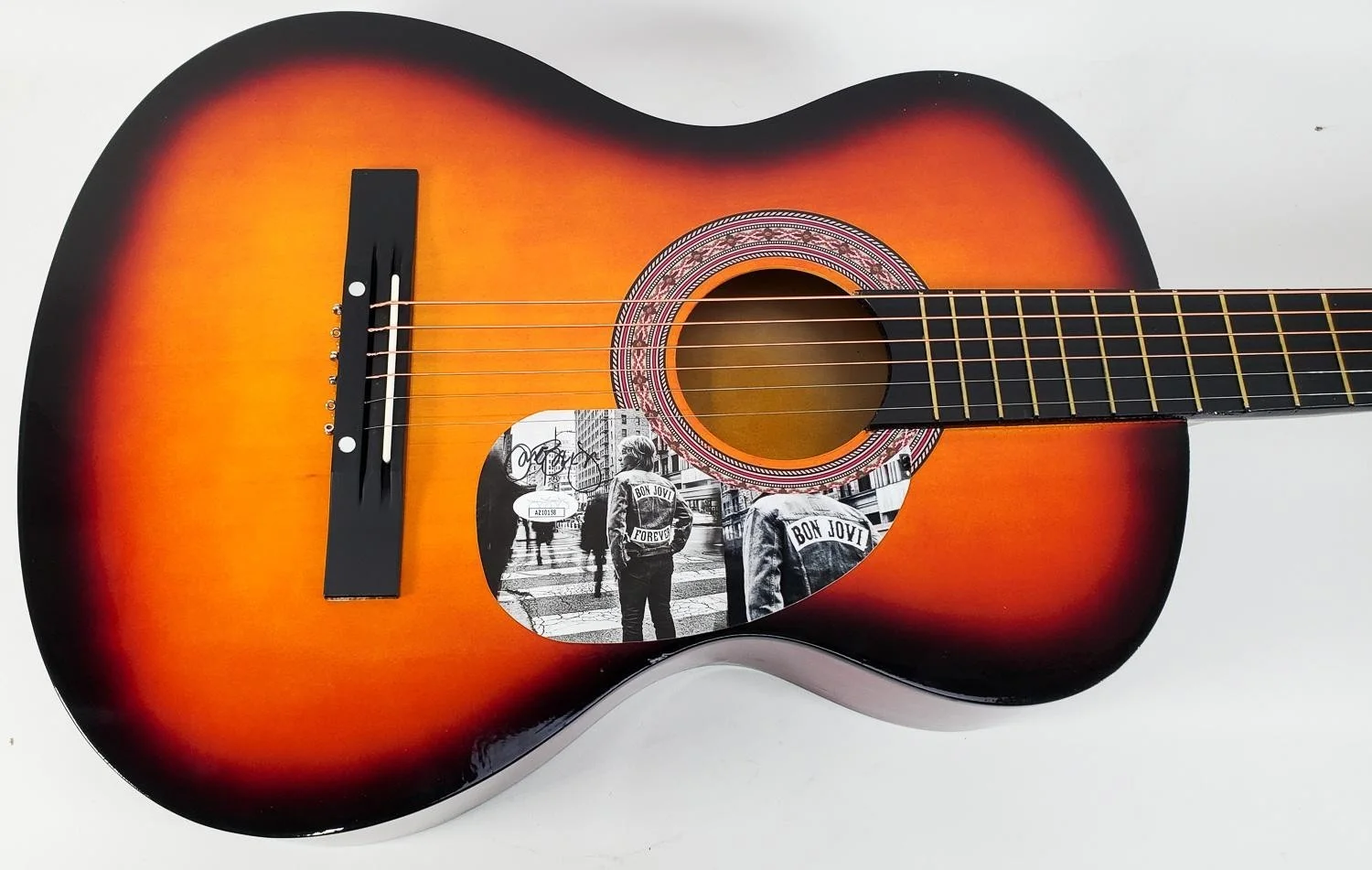 Jon Bon Jovi — Jon Bon Jovi Signed Acoustic Guitar JSA Hologram Autographed Pickguard