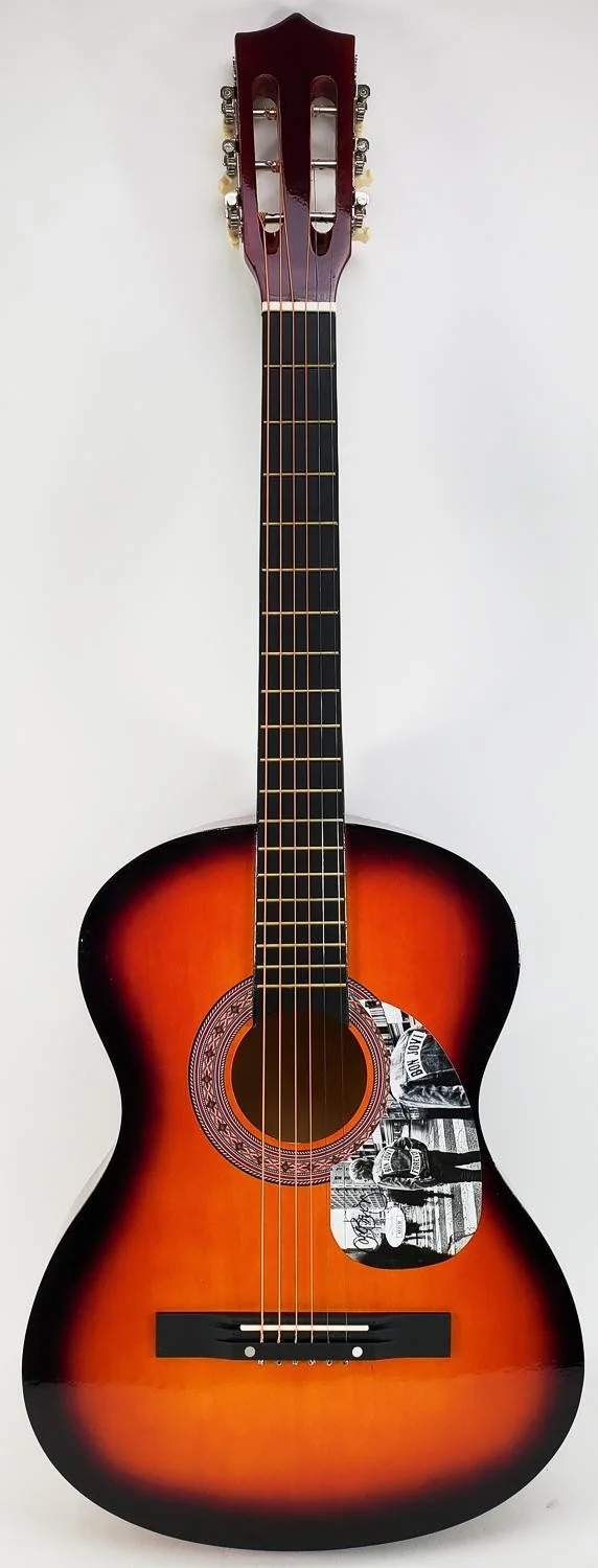 Jon Bon Jovi — Jon Bon Jovi Signed Acoustic Guitar JSA Hologram Autographed Pickguard, изображение 4