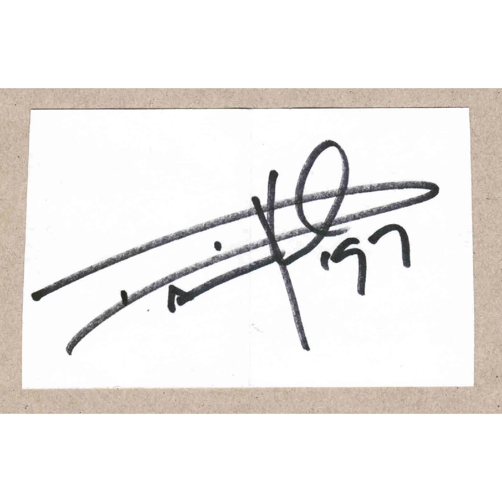 1997 David Kersh Signed Autograph w/ Fan Taken 5 x 3.5 OOAK Photo Vintage, изображение 2