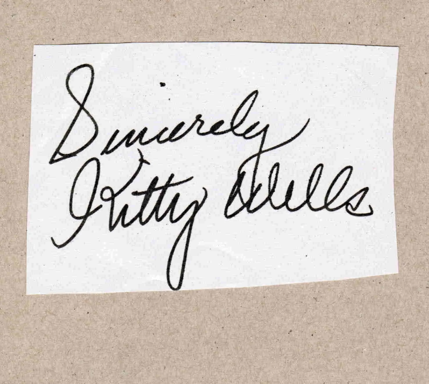 1983 Kitty Wells Signed Autograph w/ Fan Taken 4.5 x 3.5 OOAK Photo Vintage, изображение 2