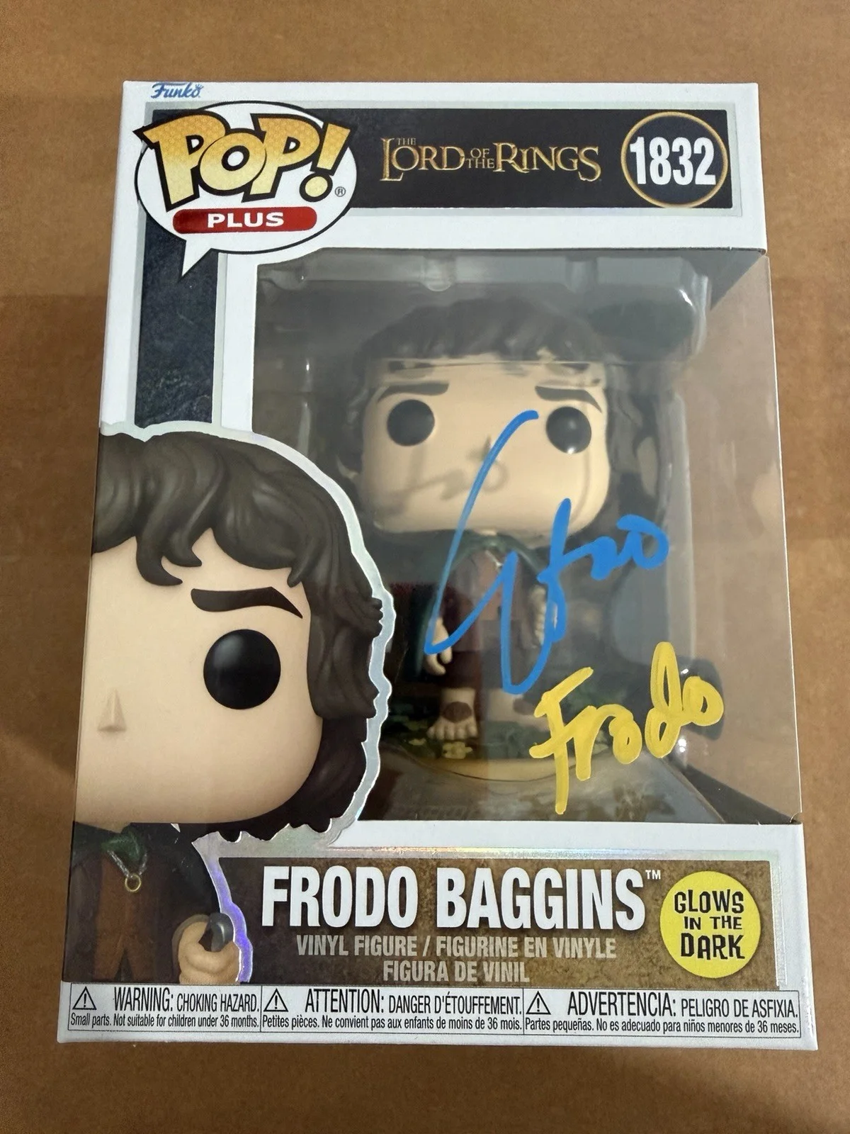 Elijah Wood Signed Frodo Baggins Funko 1832 Lord of the Rings Autograph SWAU, изображение 3