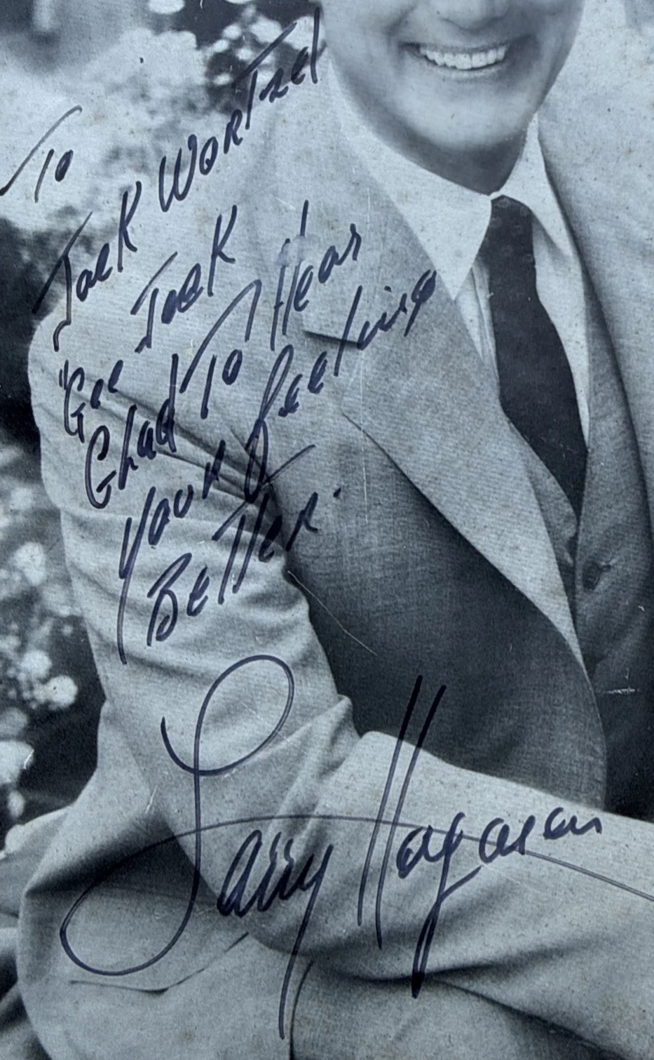 Larry Hagman — Larry Hagman "Dallas" Inscribed 8X10 Photo ship same day, image 2