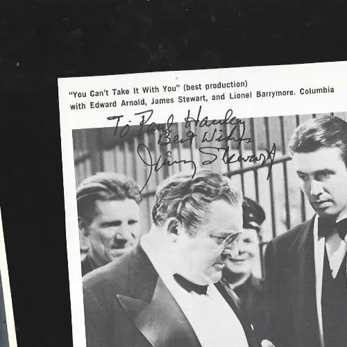 original hand signed James Stewart Autograph on magazine photo, изображение 2
