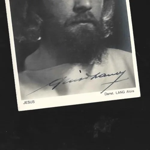 original 1934 hand signed Alois Lang, Jesus in the Oberammergau Passion play, изображение 2