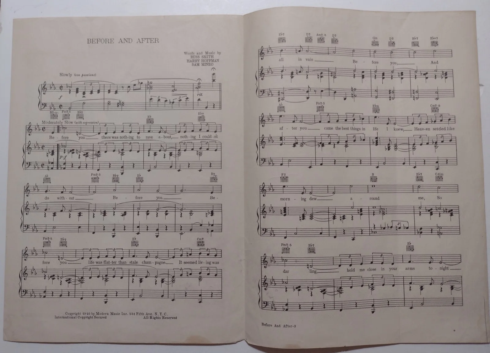 Russ Smith Prolific Songwriter From The Late 1930s/1940s Paper Items Lot Some Si, изображение 4