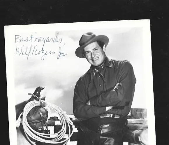 Original hand signed Will Rogers, Jr.` 5 x 7 photo, image 2