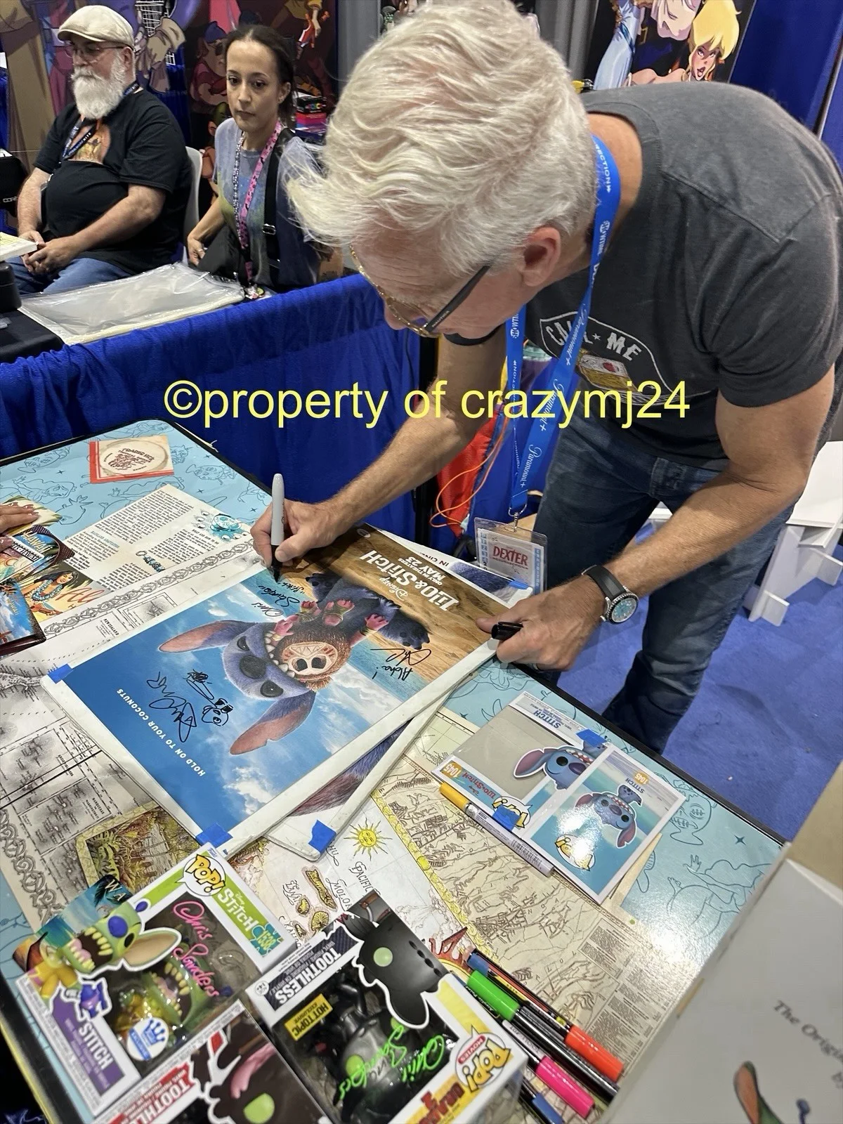 5 Signed Lilo & Stitch Dean Fleischer Camp Chris Sanders Poster Autograph PSA, изображение 3