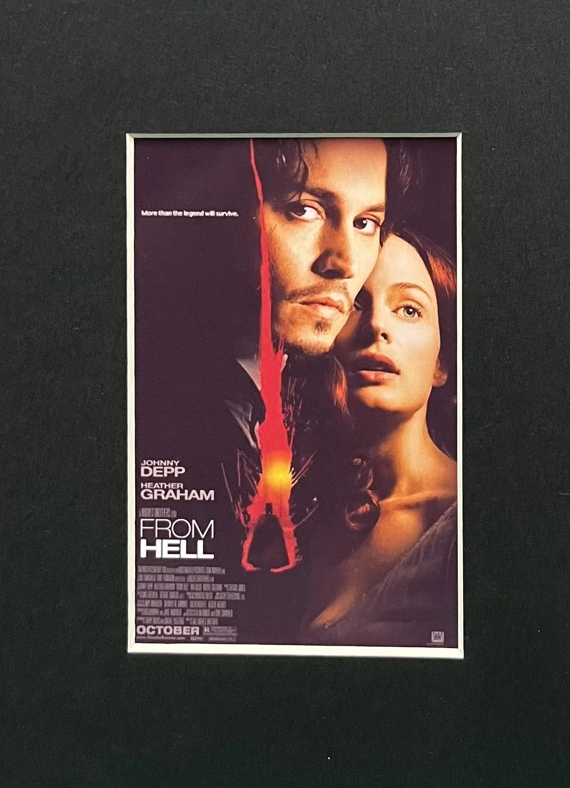 FROM HELL. Johnny Depp. 35mm Film Cell Mounted Display, image 3