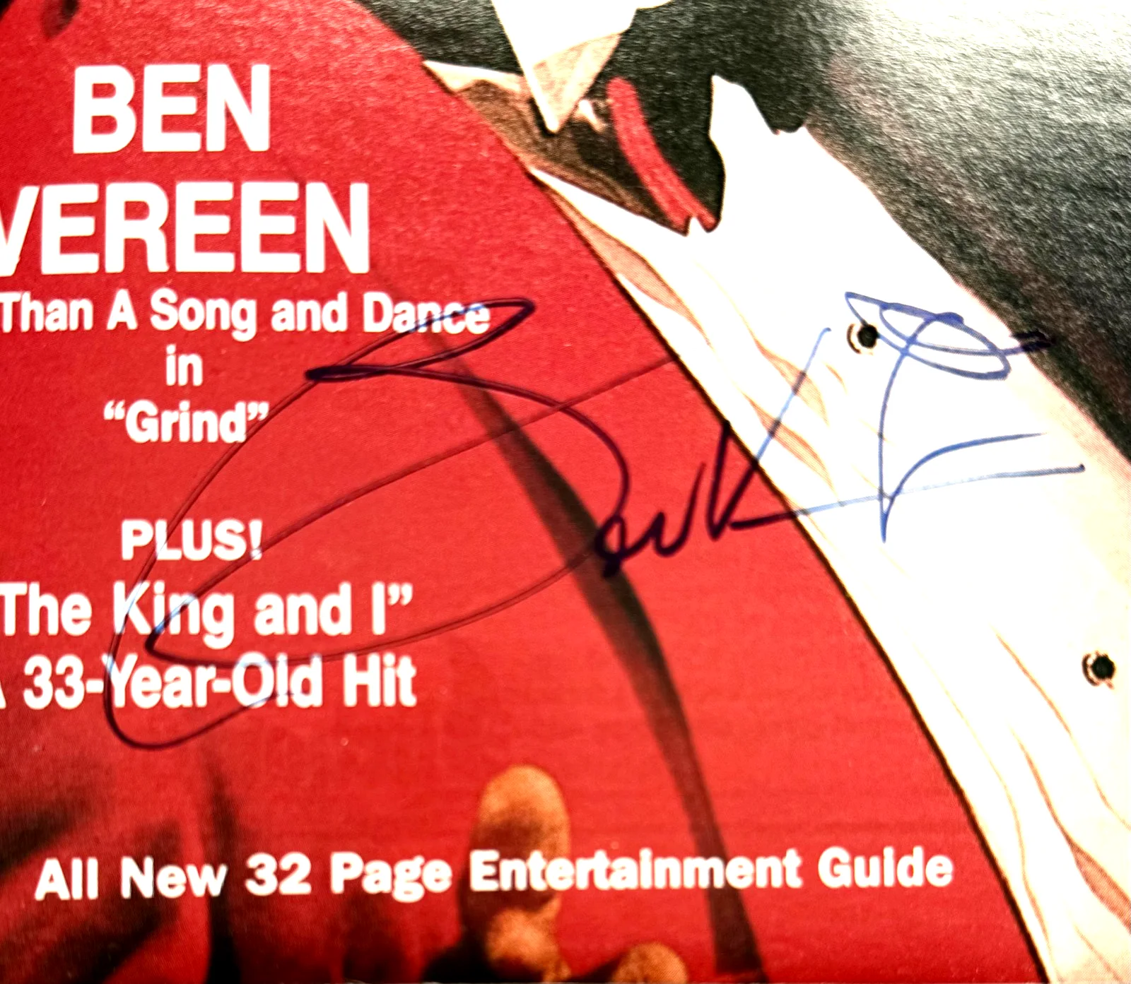 BEN VEREEN — "GRIND" BEN VEREEN SIGNED 1985 BROADWAY BILL OF FARE MAGAZINE AUTOGRAPHED COVER, изображение 3