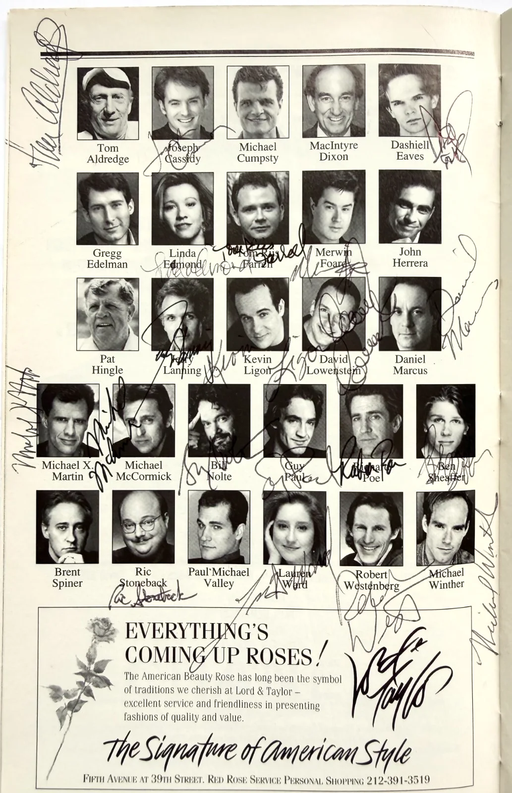 CAST — "1776" CAST SIGNED PLAYBILL 1997 CRITERION CENTER STAGE THEATRE 20 SIGNATURES!, image 2