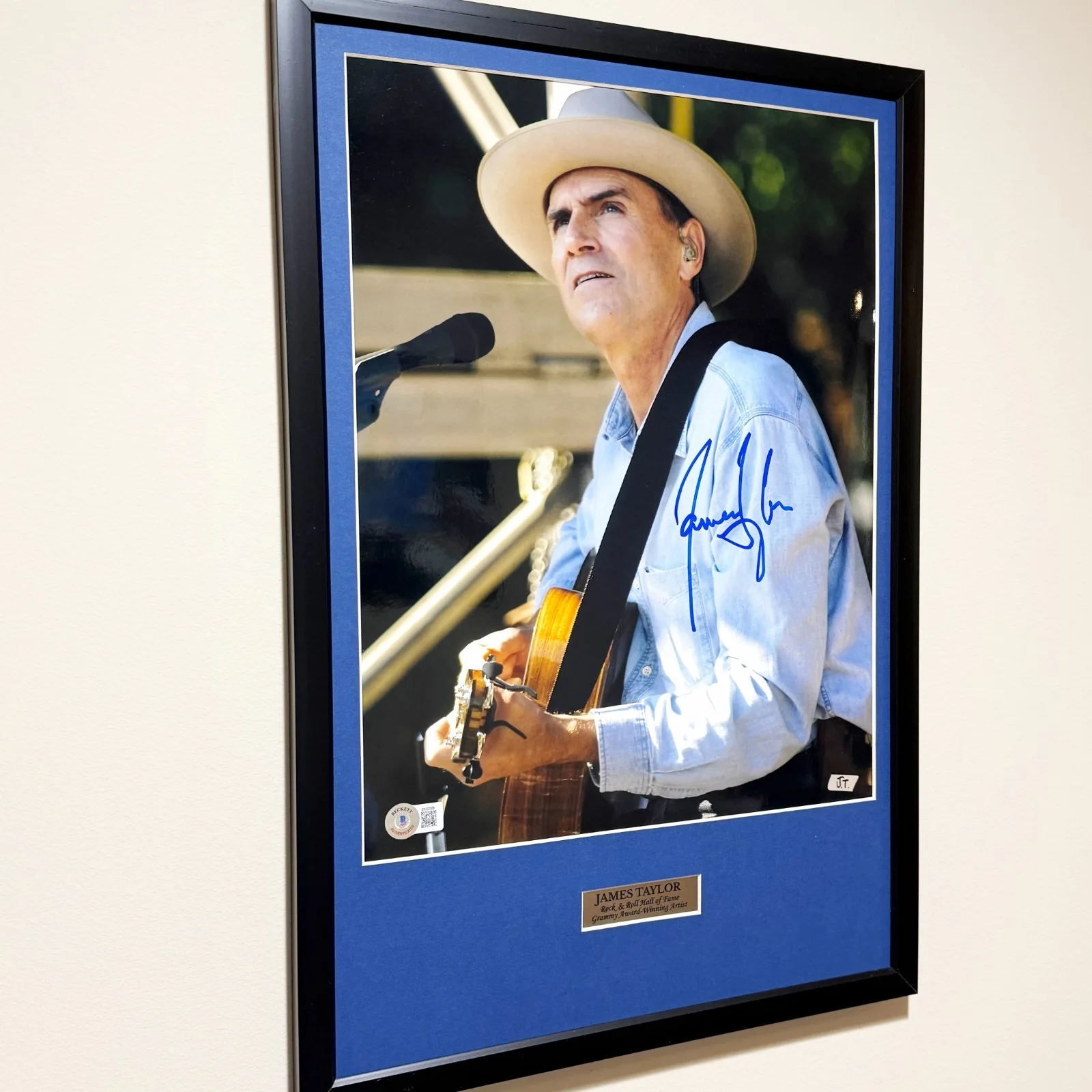 James Taylor Signed 11x14 Photo – BAS Beckett Certified – Framed 13x19 Display, image 5