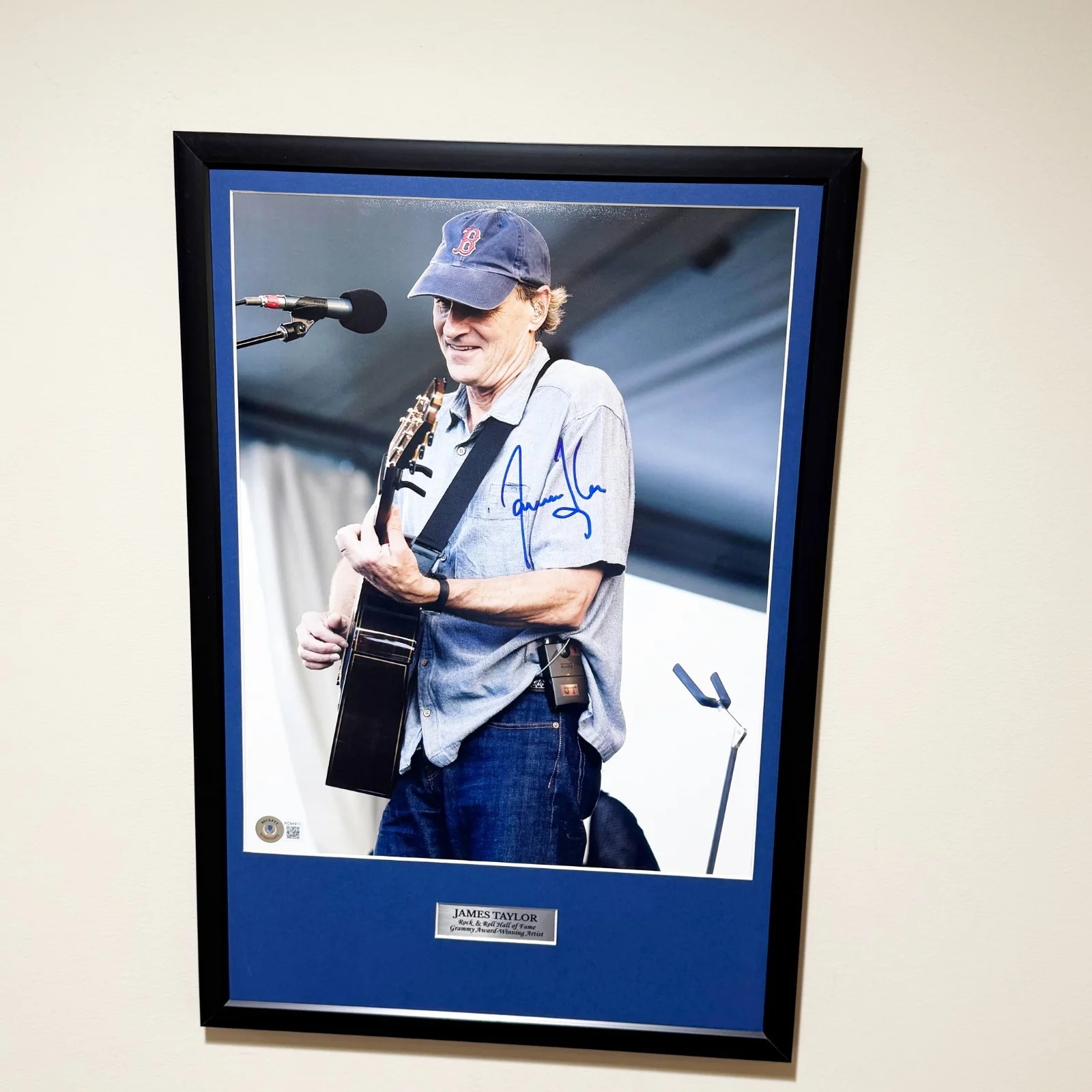 James Taylor Signed 11x14 Photo – BAS Beckett Certified – Framed 13x19 Display, изображение 5