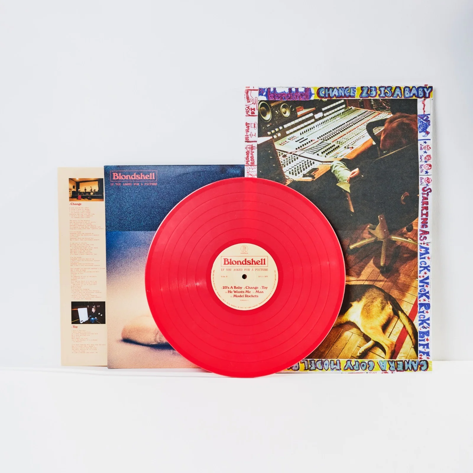 BLONDSHELL AUTOGRAPHED IF YOU ASK FOR A PICTURE LP VINYL RECORD BECKETT BT20705, image 2