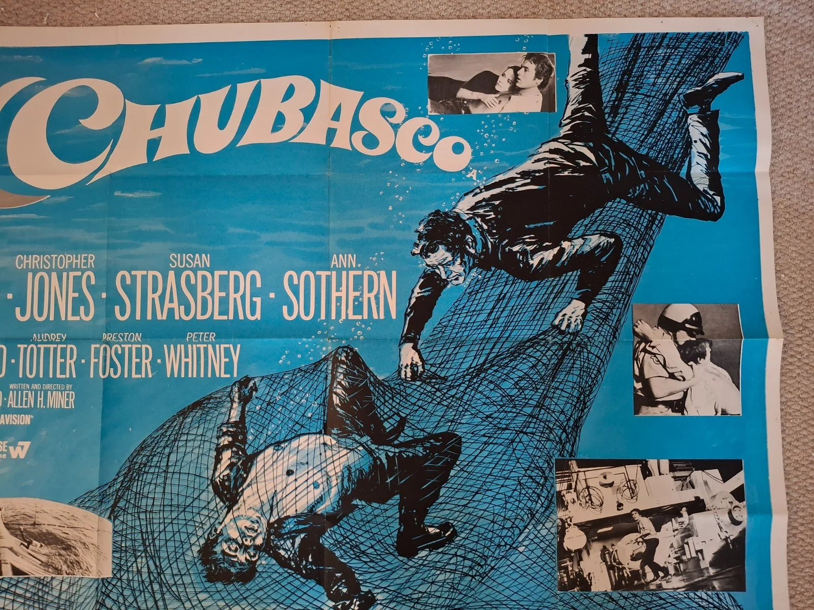 CHUBASCO Original Rare Film Cinema Movie Quad Poster Richard Egan, изображение 3