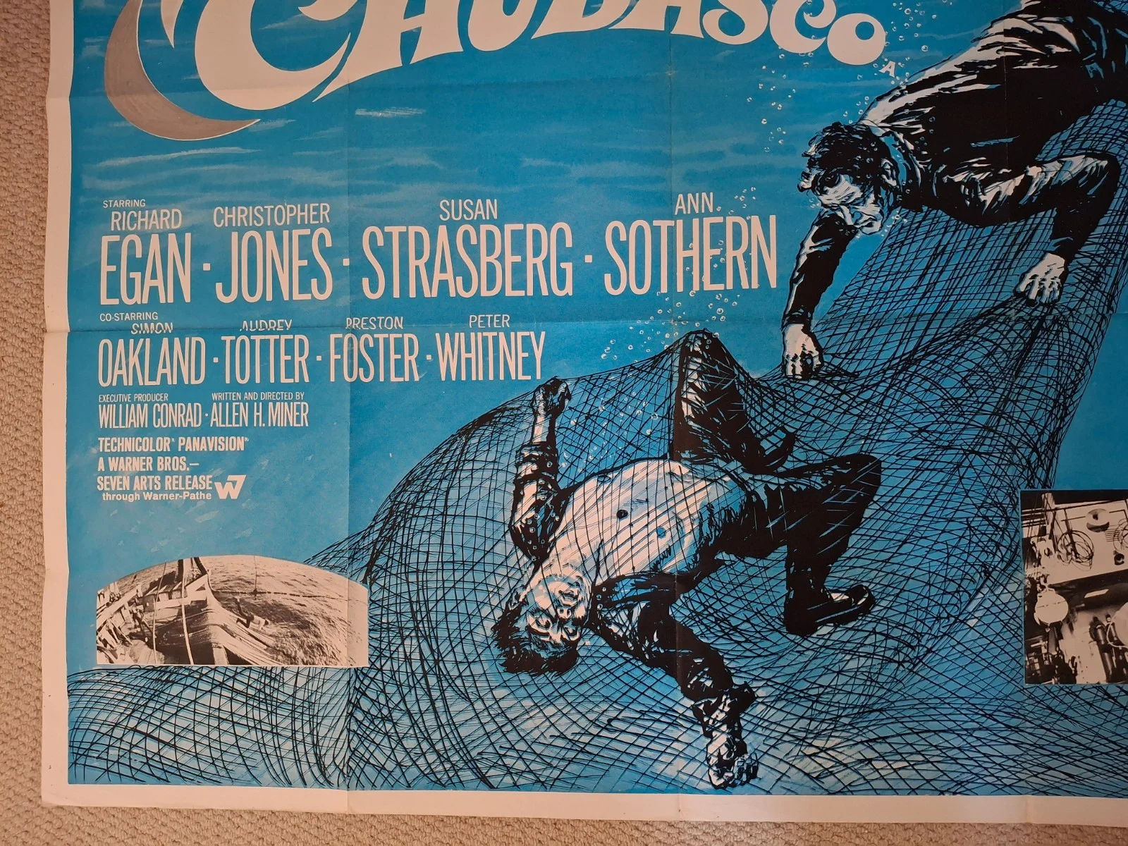 CHUBASCO Original Rare Film Cinema Movie Quad Poster Richard Egan, изображение 5