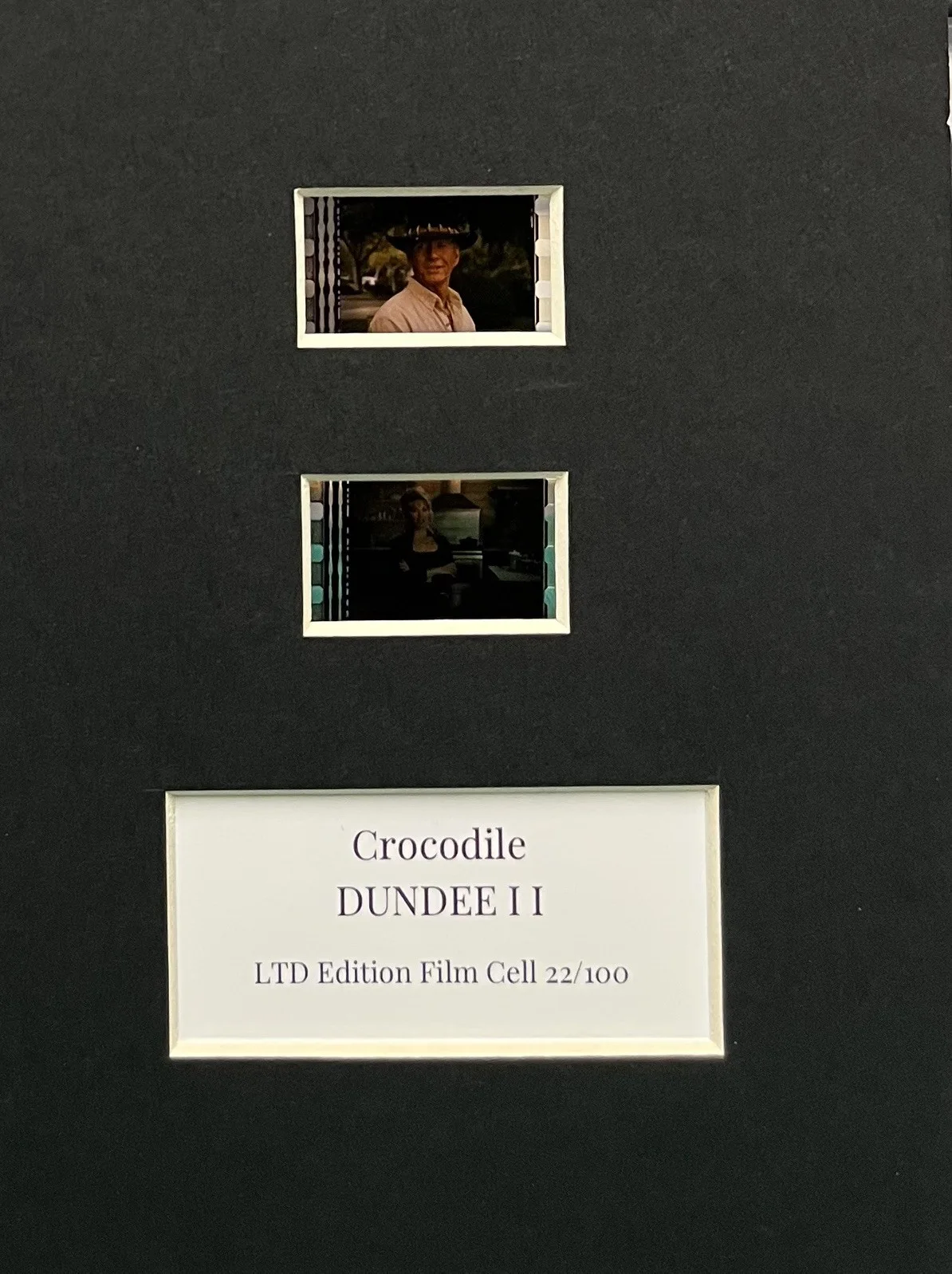 CROCODILE. 2. Death Swamp. Paul Hogan . 35mm Film Cell Mounted Display, image 3