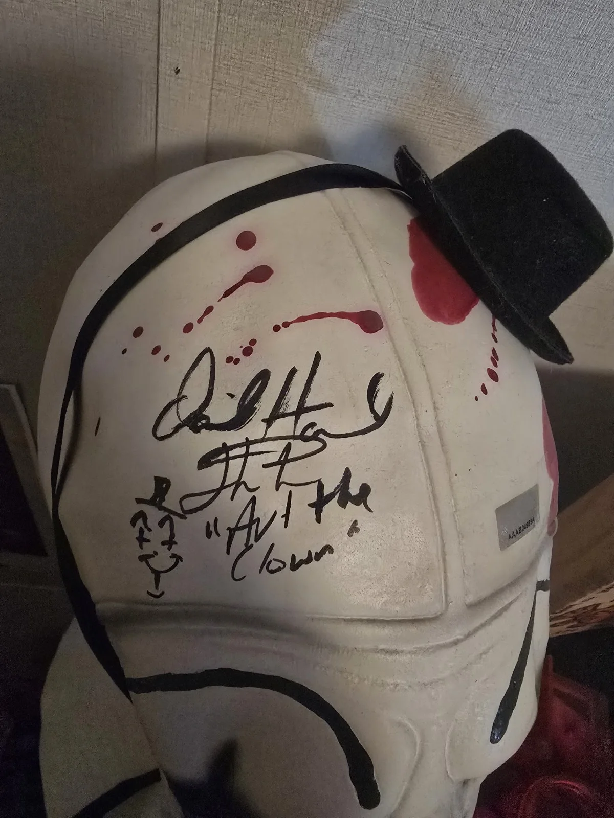 Terrifier Mask Signed By David Howard Thorton With COA, image 2