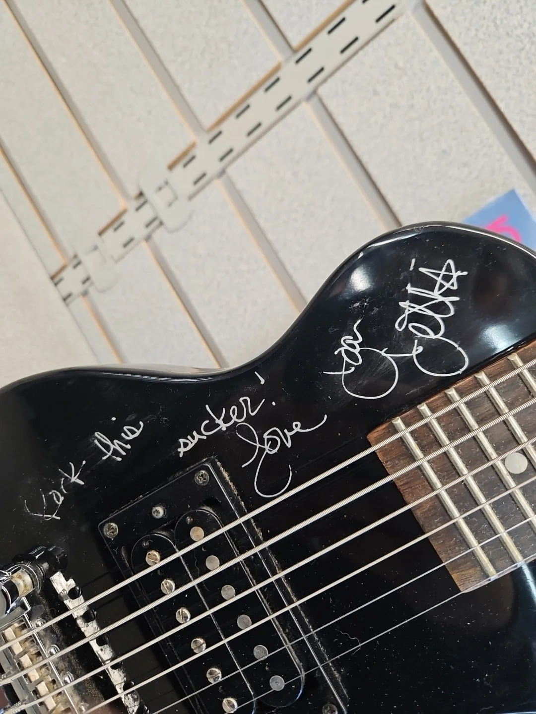 Joan Jett record with autographed Les Paul guitar, image 3