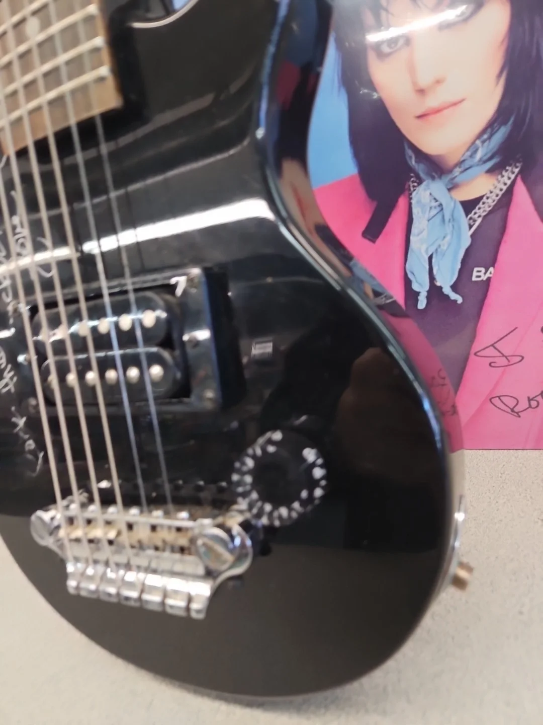 Joan Jett record with autographed Les Paul guitar, image 5