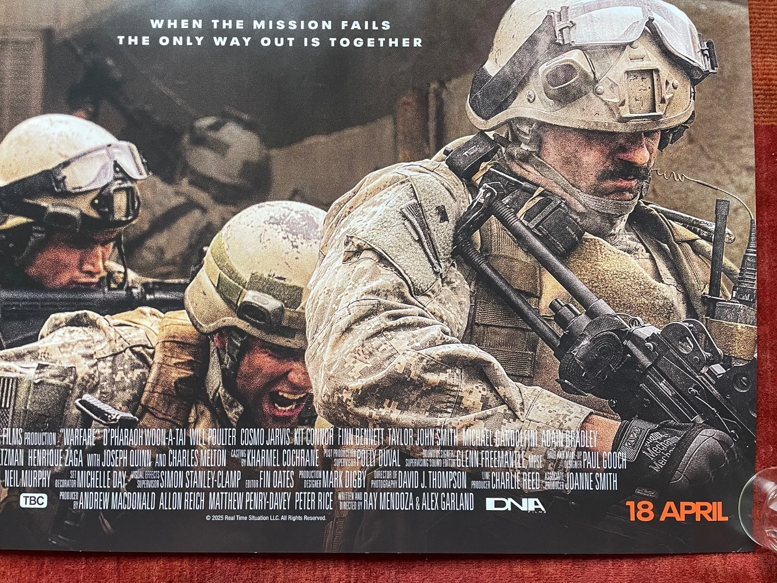 WARFARE (2025) Original UK Quad A24 Movie Film Poster Will Poulter, изображение 5