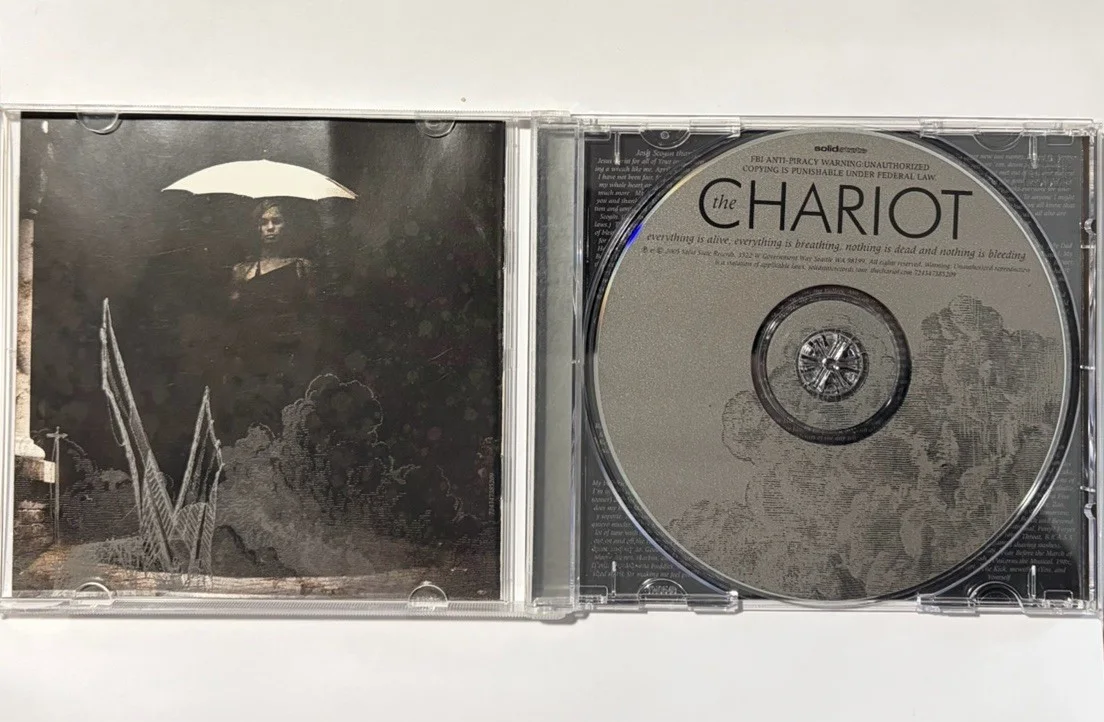 The Chariot Everything Alive Breathing Nothing Dead Bleeding Autographed CD 2005, image 4