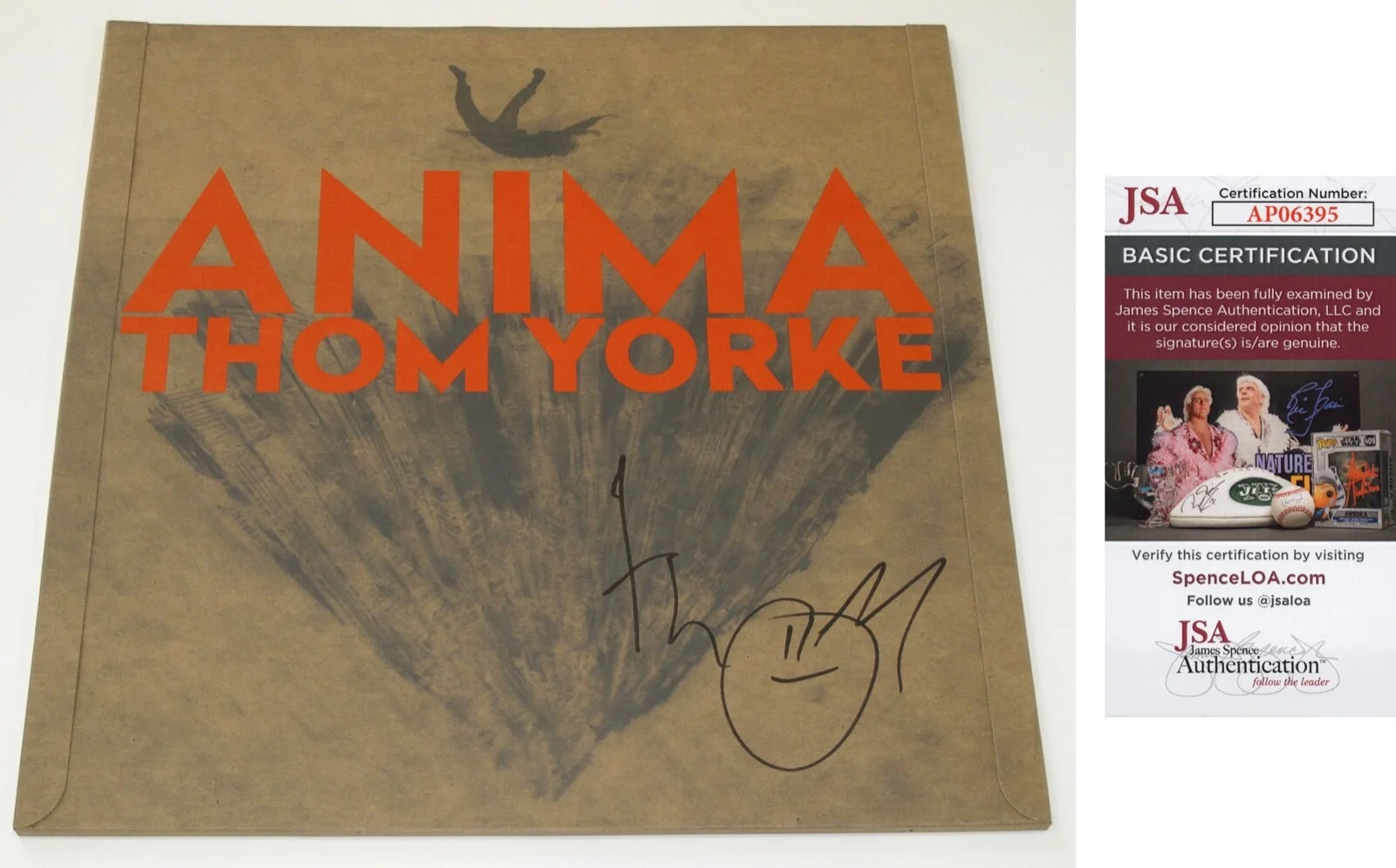 THOM YORKE — THOM YORKE signed Autographed "ANIMA" VINYL ALBUM COVER d PROOF Radiohead JSA, изображение 4