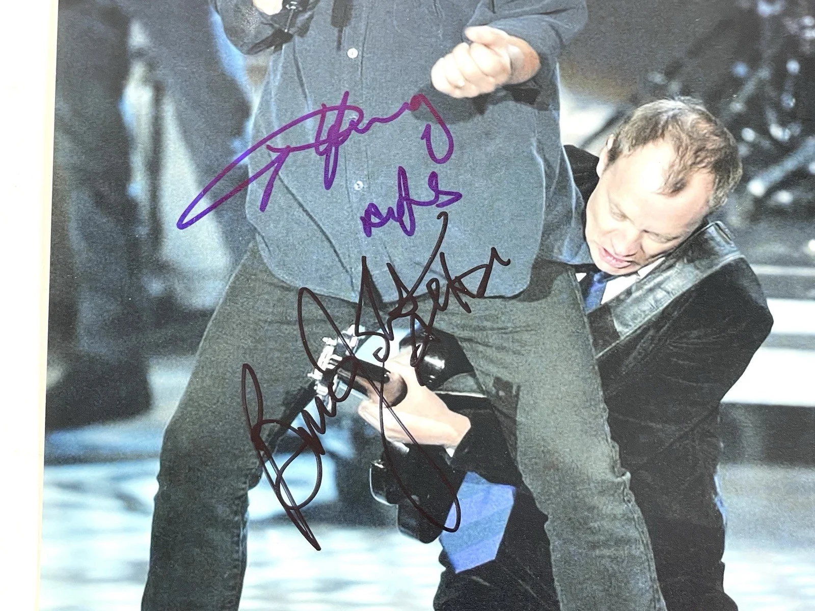 AC/DC Angus Young & Brian Johnson Autographed Signed 8x10 Live Photo ACOA 🎸, image 2
