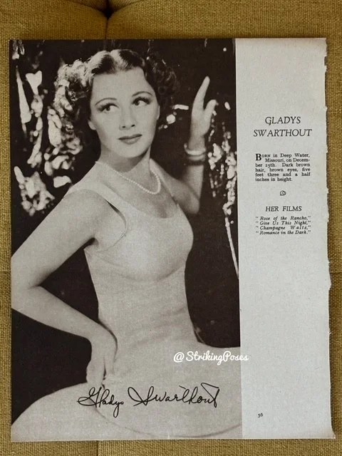 1930s Magazine Picture JEAN PARKER GLADYS SWARTHOUT 8x10 clipping film stars 2/6, изображение 2