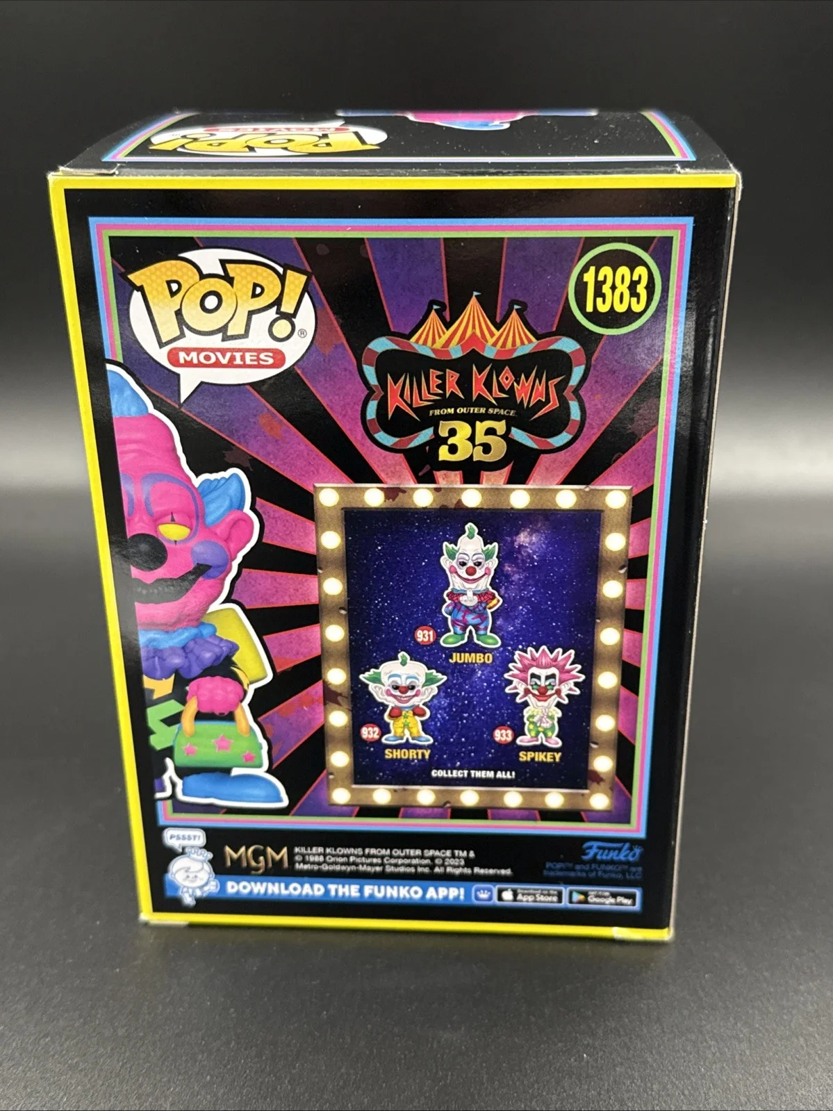 CHARLES CHIODO, EDWARD CHIODO, STEPHEN CHIODO — The Chiodo Brothers signed Jumbo Blacklight Excl Funko Pop Killer Klowns JSA COA, image 4