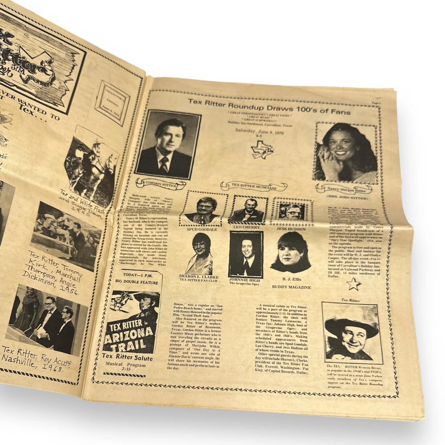 Dorothy Fay Ritter Signed Autograph Tex Ritter: Inside Story Fan Club Newspaper, изображение 3