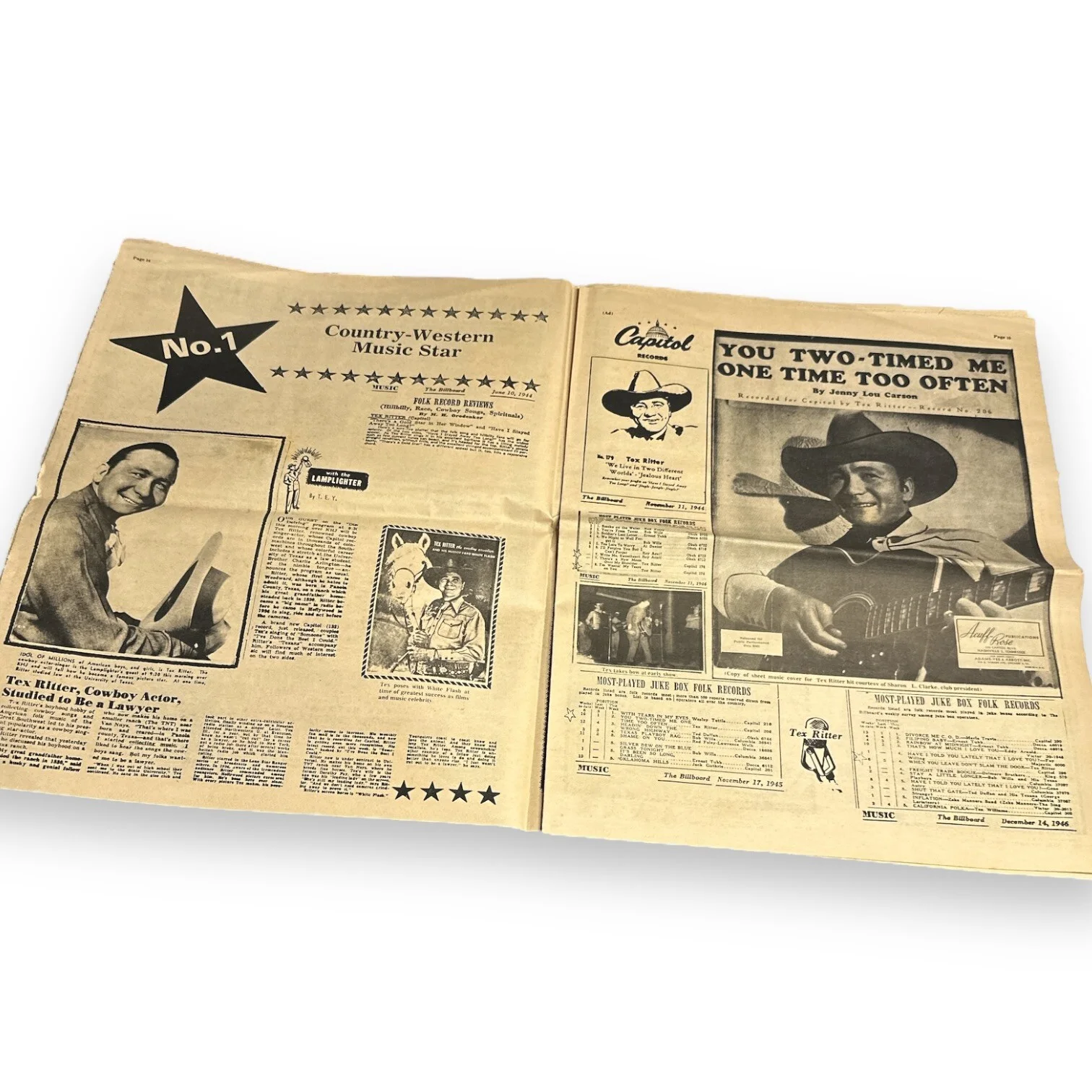 Dorothy Fay Ritter Signed Autograph Tex Ritter: Inside Story Fan Club Newspaper, изображение 4