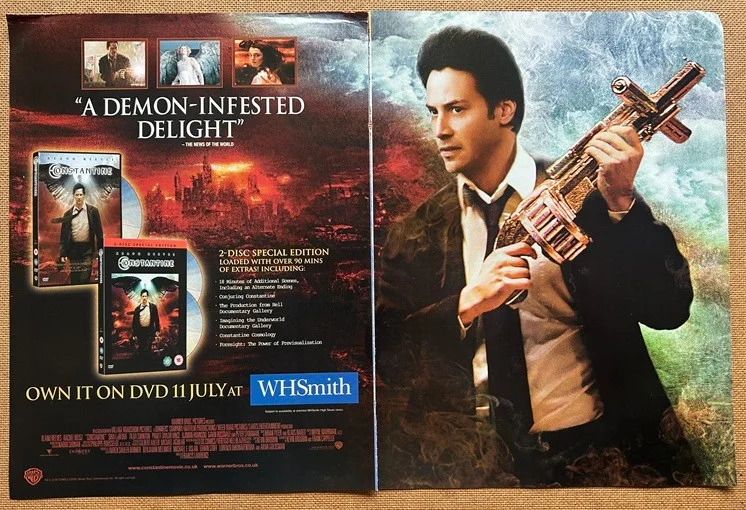 KEANU REEVES - 2005 Full page UK magazine poster CONSTANTINE, изображение 2