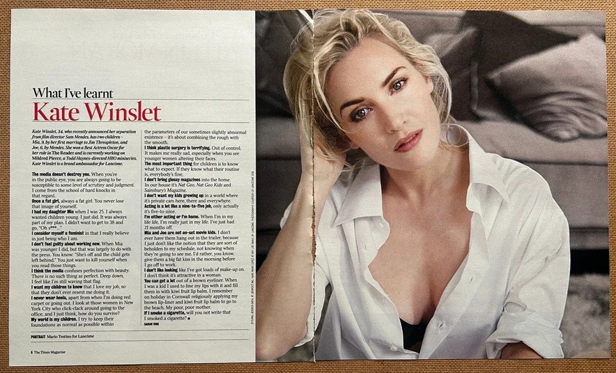 KATE WINSLET - 2010 Full page UK magazine poster, изображение 2