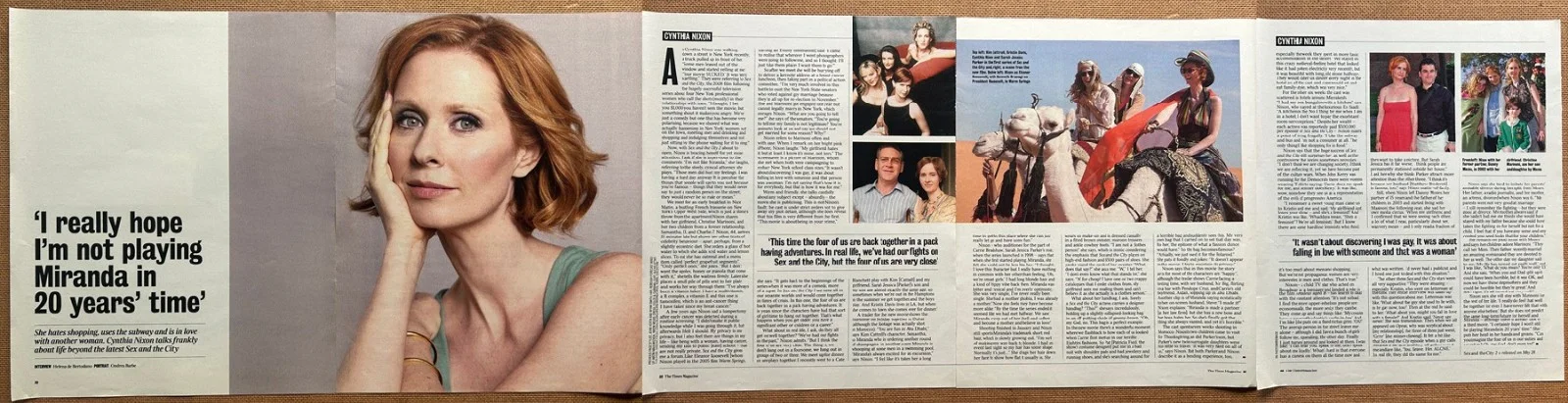 CYNTHIA NIXON - 2010 Full page UK magazine poster SEX AND THE CITY, изображение 2