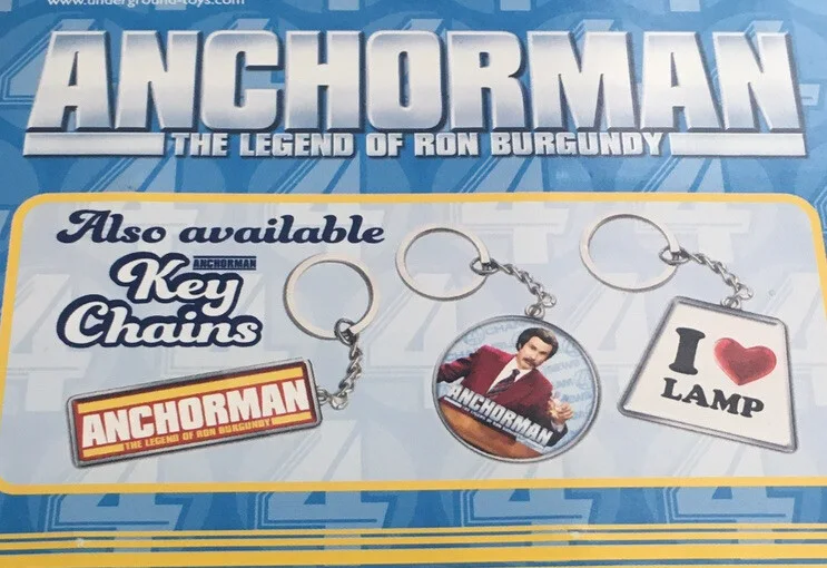 ANCHORMAN 2013 RON BURGUNDY 4x BADGES / BUTTON SET - BRAND NEW, изображение 5