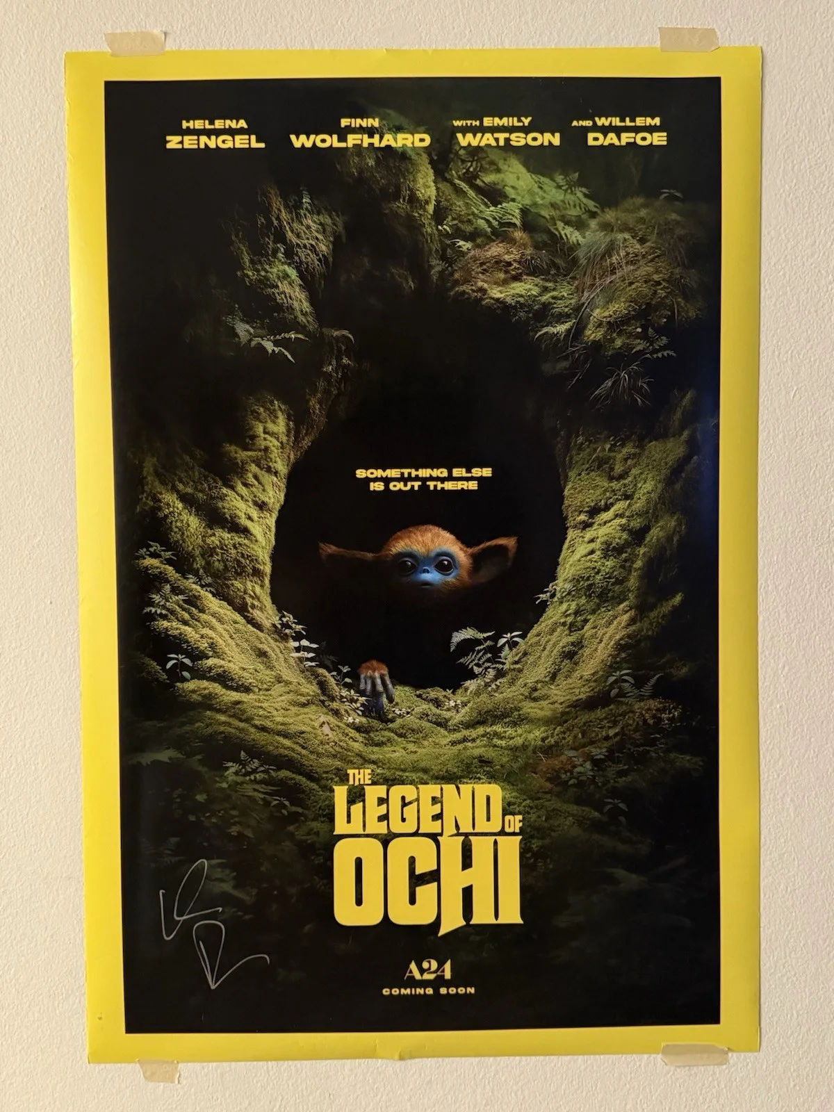 Legend Of Ochi Original Movie Poster A24 Signed By Willem Dafoe SWAU COA, изображение 2